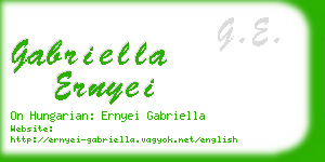 gabriella ernyei business card